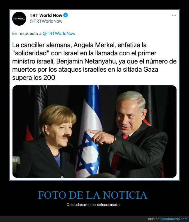 bigote,merkel,netanyahu,políticos,sombra,wtf